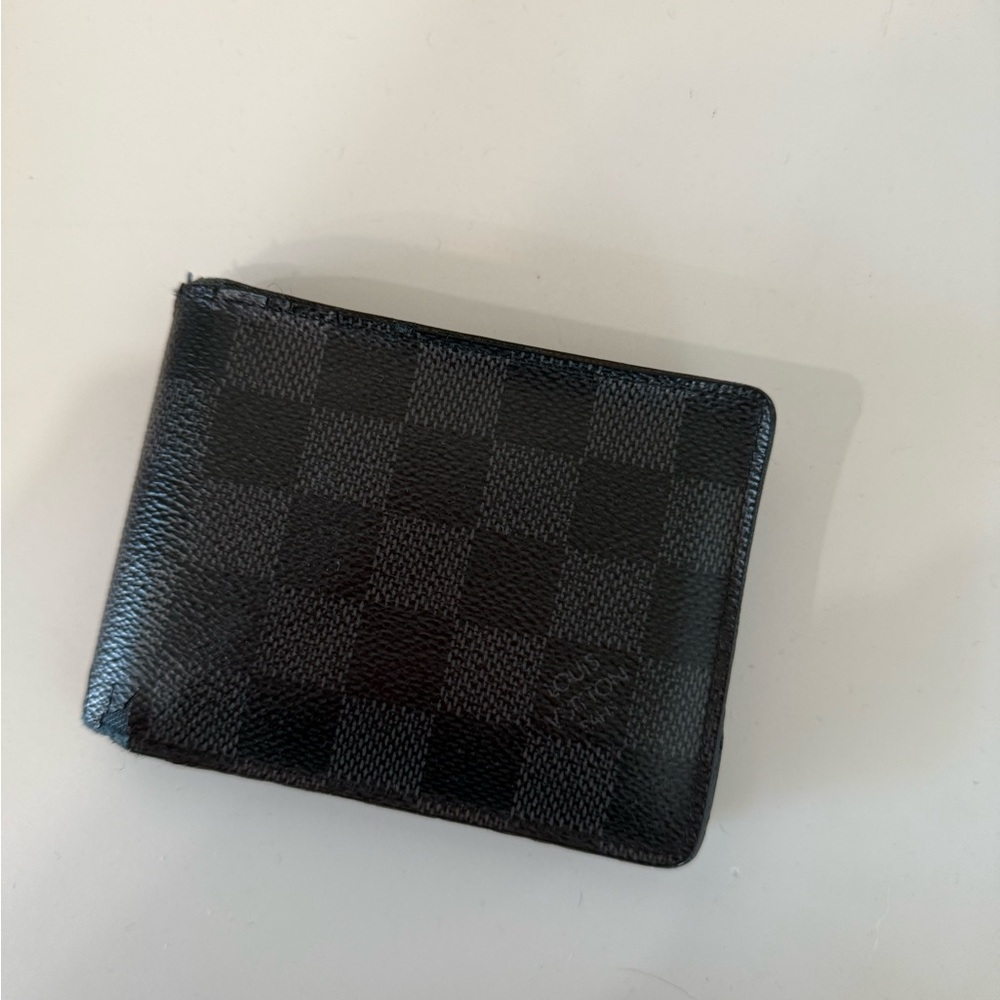 Louis Vuitton Black Checkered Wallet